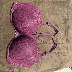 PINK Victoria's Secret Lace Bra in Deep Purple